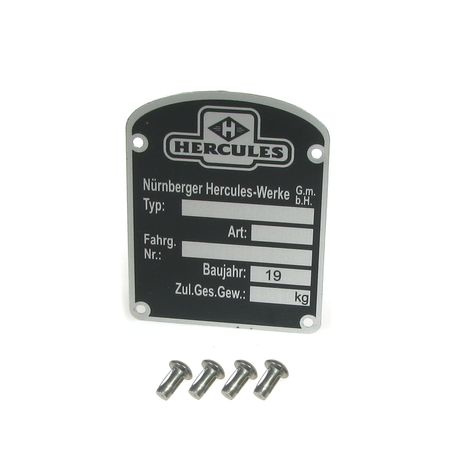 Hercules 50 Type Plate with Locking Pin - MK/K/KX/GT/GX