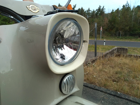 H4 Headlight Clear Glass E‑Mark for Simson KR51/Schwalbe SR4