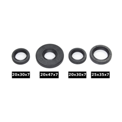 4pc Black Engine Oil Seal Set (Simmerring) for MZ ETZ 125/150