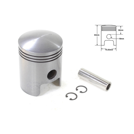 Piston set ø71.00 4th oversize + piston pin suitable for MZ ETZ 250