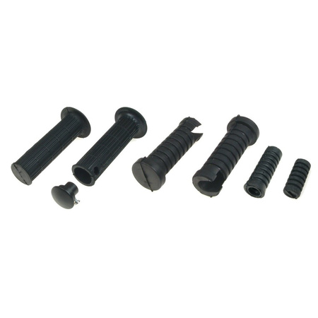 7pc Footpegs, Kickstart & Gear Lever Rubber Grips for MZ TS/ETZ 125-250