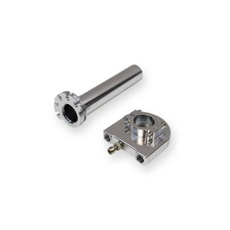 CNC Aluminum Quick-Throttle Grip for Simson S50/S51/S53/S70/SR50 - Silver