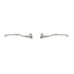 Set clutch lever + brake lever for drum brake, polished, suitable for MZ ETZ