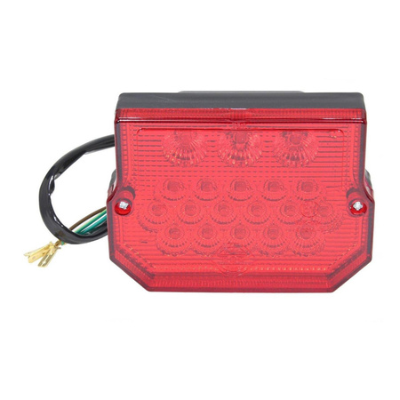 Taillight LED square complete (E-mark) for Simson S51 SR50 S53 S83, MZ ETZ