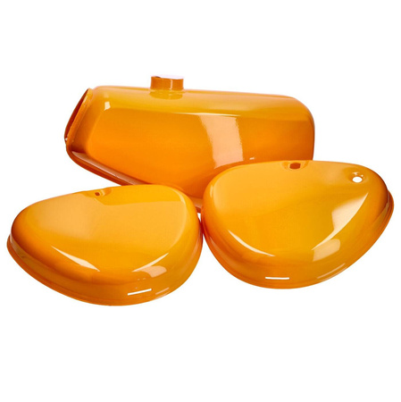 Set Tank + Seitendeckel für Simson S51 - orange - 2.Wahl (Beschreibung lesen) 