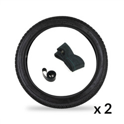 2x Tire, Tube & Rim Tape 2.25x16 for Moped Puch Zündapp Hercules Kreidler