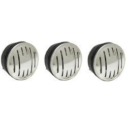 Set 3x Hupe 6V+12V mit Alu Blende für Simson KR51 Schwalbe SR4-2/3/4 Duo