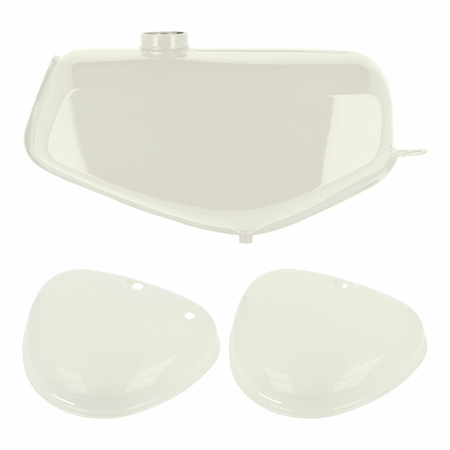 Fuel Tank & Cap Set for Simson S51/S70 — Alabaster White