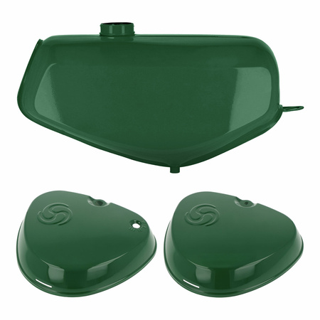 Fuel Tank Set with Side Covers for Simson S51, S70 - Billiard Green
