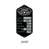 Jawa 50 Type 20 nameplate with 4 serrated nails