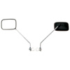 2x Universal M8 Mirrors w/ Square Clamp L/R for Moped/Mofa/Simson