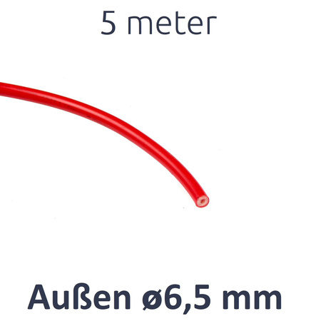 Red 6.5mm Ignition Cable 1.25mm2 for Simson S50/S51/KR51, MZ, Hercules 5m