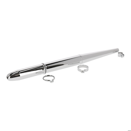 Exhaust Muffler Cone 1.5mm Sheet Steel for Simson SR4-2 Star incl. Clamps