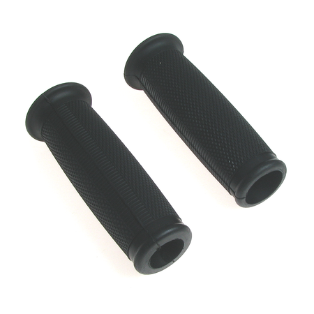 Pair 22mm Rounded Handlebar Grips for IFA/MZ RT125 BK350 ES175 250 - Black