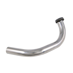 Header pipe with ball flange, chrome for Simson S50, S51, S70