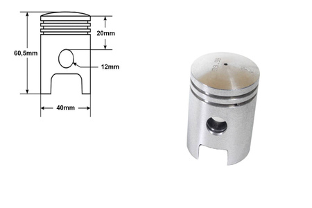 Set cylinder 60ccm + piston + piston rings for Simson S51 S53 S61 SR50 KR51 / 2