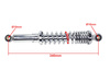 Paar Federbeine Stoßdämpfer für MZ TS ETZ - 340mm, verstellbar, chrom