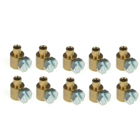 10x Schraubnippel 11x7mm Klemmnippel für Bowdenzug Seilzug Kupplungszug Bremszug