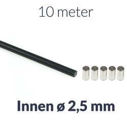 10m Bowden cable housing inner ø2.5mm, 5x end cap for moped motorcycle - Bowden cable