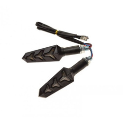 LED Indicator Pair M10x1.5 for Simson & MZ - Black Lens