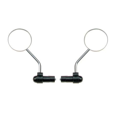 2x Universal Steckspiegel ø70 für Alu Lenker ø17mm (rechts/links) für Fahrrad