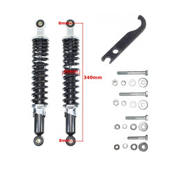 Set Stoßdämpfer + Hakenschlüssel + Schrauben Federbein 340mm für Simson S51 SR50