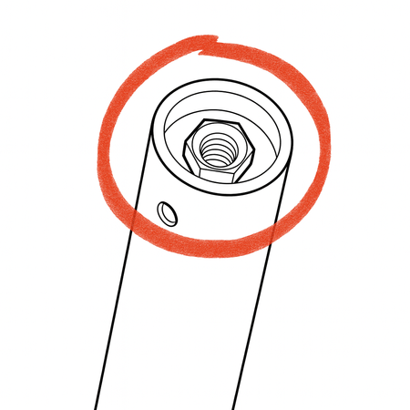 Fork arms with hydraulic damping Simson S50 S51 S53 S70 S83 - purple