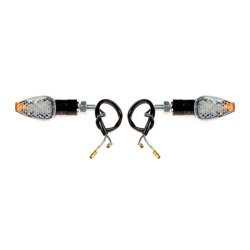 2x Blinker LED M8x1,25 12-LED hinten / vorne für Roller ATV Motorrad (E-geprüft)