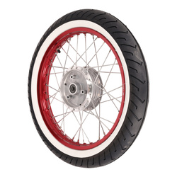 Complete Wheel for Simson KR51/1 & KR51/2, S50-83, SR4 Whitewall Tire