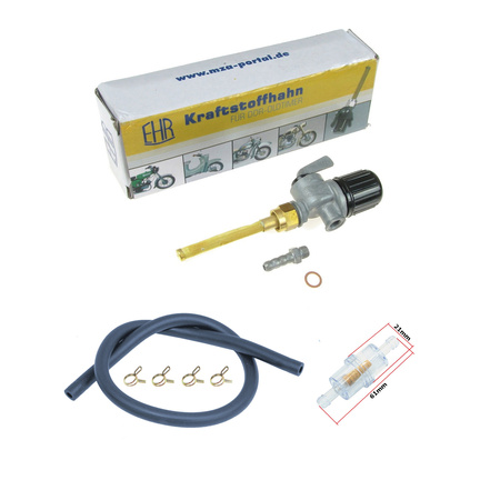 Set fuel tap original EHR + filter + hose for Simson AWO sport tours