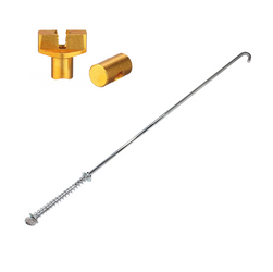 Chrome Foot Brake Rod + M6 Adjuster for Simson S51 S70 S53 S83 - Gold