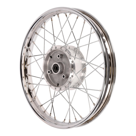 Spoked Wheel 1.50x16 for SIMSON Moped - Chrome Steel Rim