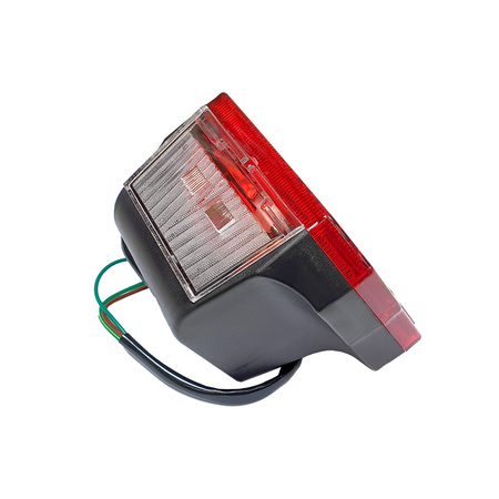 Rear light square complete (E-mark) for Simson S51 SR50 S53 S83, MZ ETZ