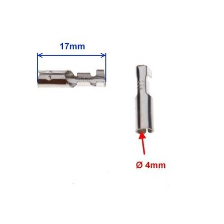 100x Rundsteckhülse Hülse Kabelschuh Steckverbinder Rundstecker 4mm