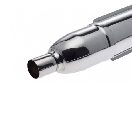 Chrome Exhaust Muffler w/2 Clamps for Jawa 50 Pionyr 20/21