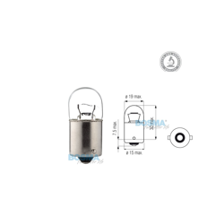 Glühlampe Glühbirne 6V R10W BA15s 10W Standlicht Stoplicht E-Prüfzeichen