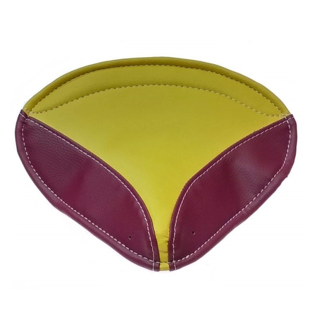 Motorcycle Seat Cover for Simson SR2/SR2E - Yellow/Bordeaux (1st Quality)
