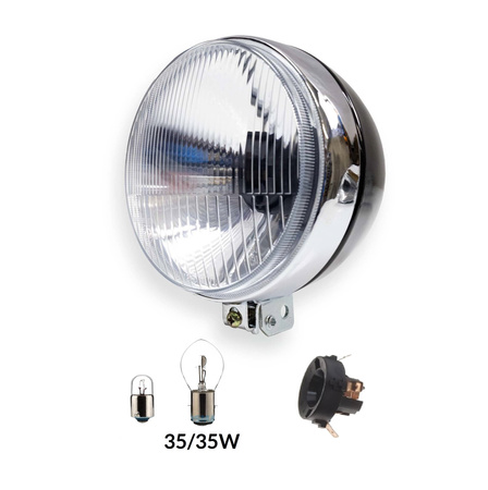 Headlight ball lamp with parking light old version metal for Simson S51 S50