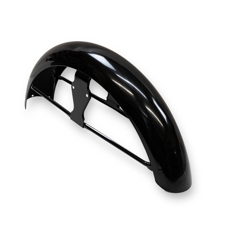 Name: Front Fender with Brace for Simson S50/S51 – Black Powder-Coated
Description: Durable black powder-coated front fender with brace for Simson S50/S51.