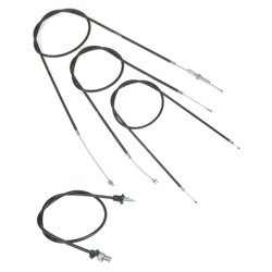 Bowden Cable Kit & Speedometer Cable for AWO Touring (4pc w/ adj., black)