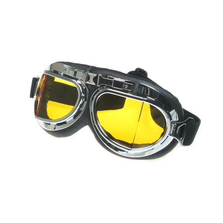 Motorradbrille gelb Fliegerbrille für z.B. MZ ES TS BK RT ETZ Simson NSU DKW