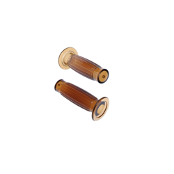 Griffgummis Griffe (Paar) für Lenker 22 mm Länge 130mm Vintage - transpare braun