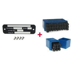 Tabliczka znamionowa + numer + litery dla Piaggio Vespa V50 PV ET3 PK PX Sprint