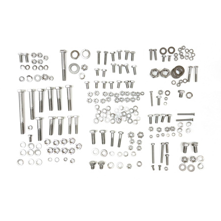 Stainless steel screw set 214 pcs. Hexagon screw A2 for Jawa 50 type 23 Mustang