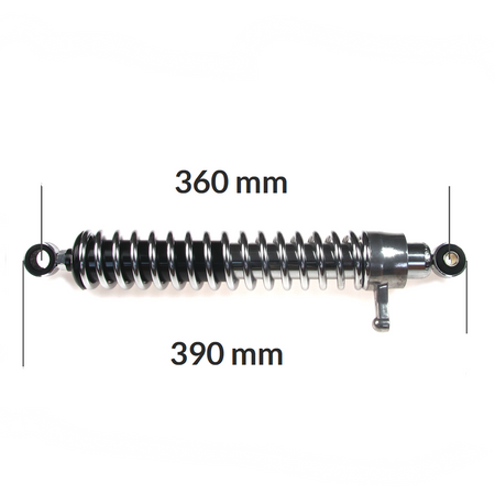 Chrome Adjustable Shock Absorbers (Pair) 360mm with Lever for MZ ETZ/TS