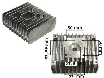 Głowica cylindra 60cc pasuje do Simson S51 S53 S60 SR50 KR51/2 Schwalbe
