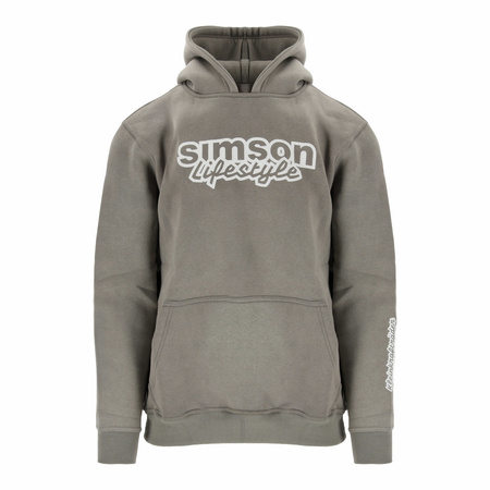 SIMSON Motorcycle Hoodie – Oversized Stonewashed Grey XS