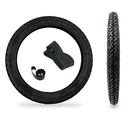 2.25x16 Tire, Tube & Rim Tape 38J for Moped Puch Zundapp Hercules Kreidler