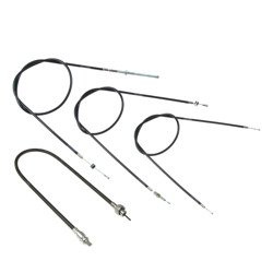 Bowden cable set + speedometer cable for Adler M125 (4 pieces)