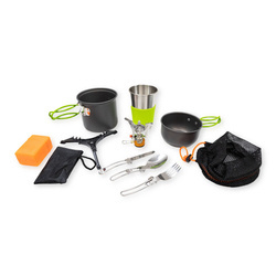 Zestaw garnków kempingowych z piekarnikiem - 11 części